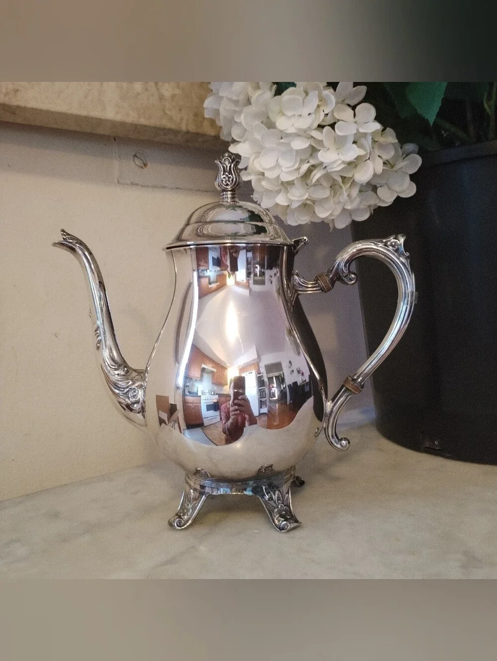 F B ROGERS SILVER TEA COFFEE POT